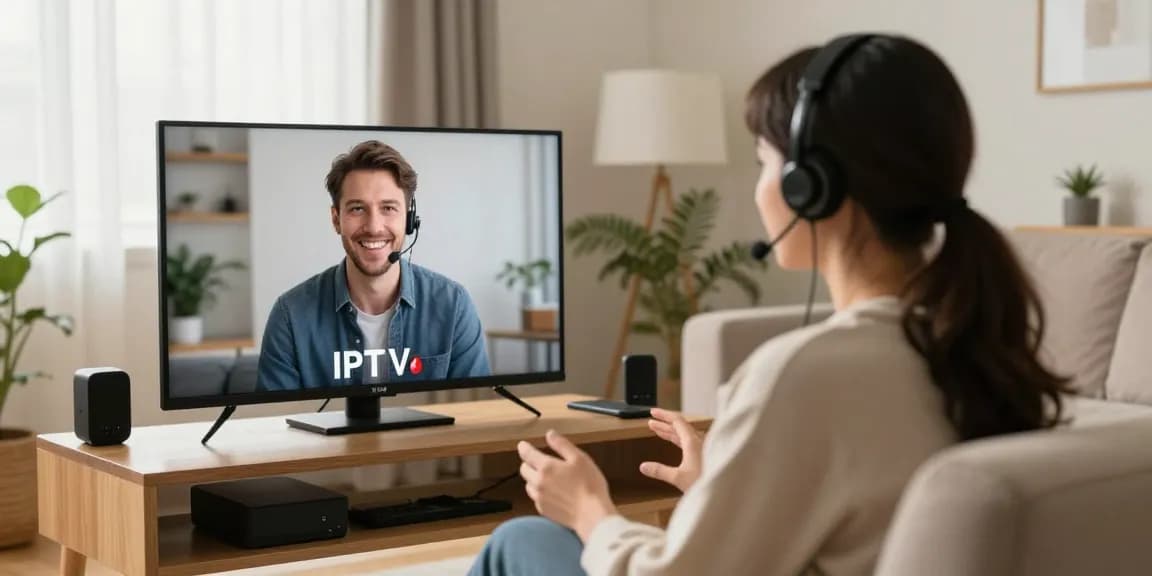 Friendly customer service for IPTV subscription in a welcoming home setup, providing expert advice and local community trust.