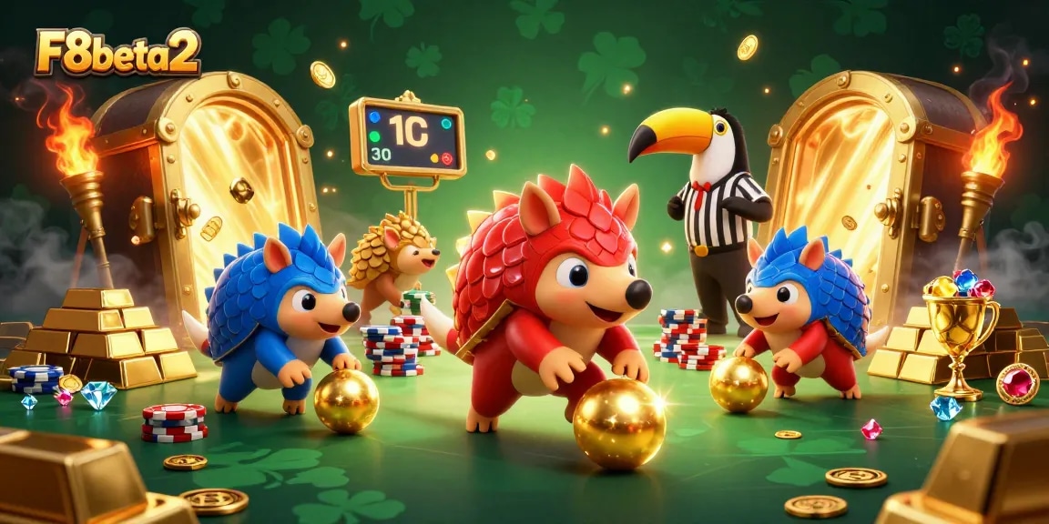 Spin and win with F8beta2's thrilling pangolin characters in an exciting casino battle!