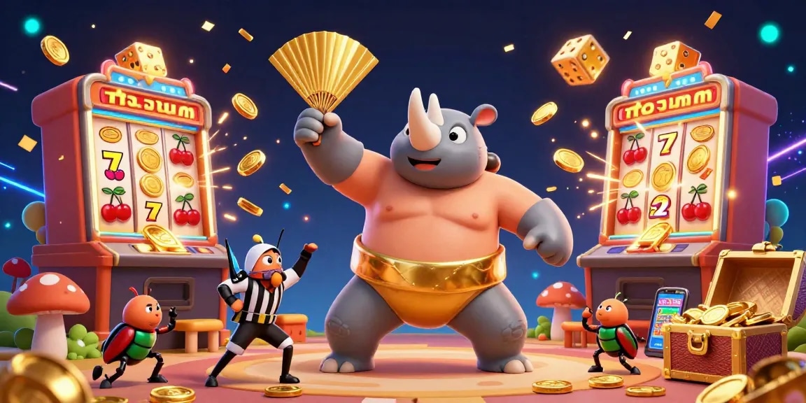 Experience the thrill of gaming at 55 club with a dazzling casino illustration featuring exciting characters and vibrant elements.