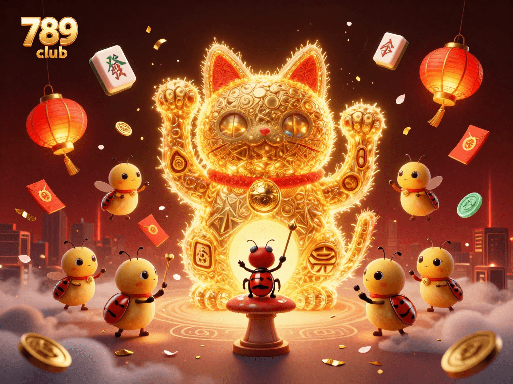 Experience thrilling gameplay at 789 club with vibrant 3D illustrations and casino symbols.