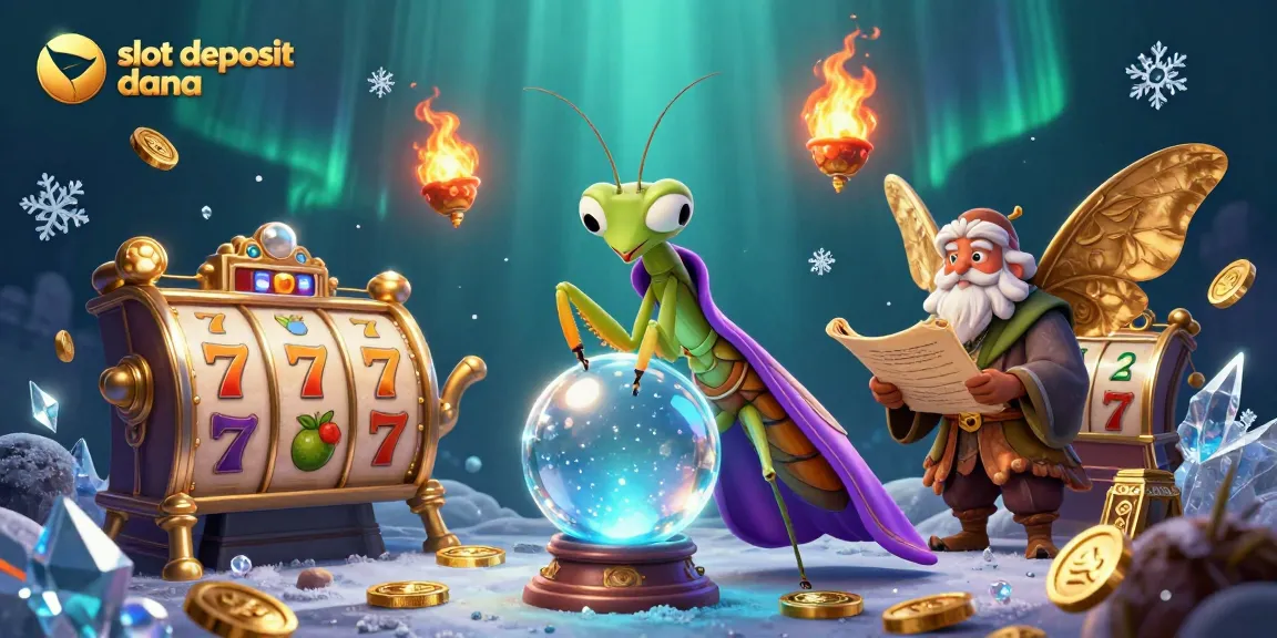 Engage with slot deposit dana through a vibrant casino scene featuring animated characters and dynamic game symbols.