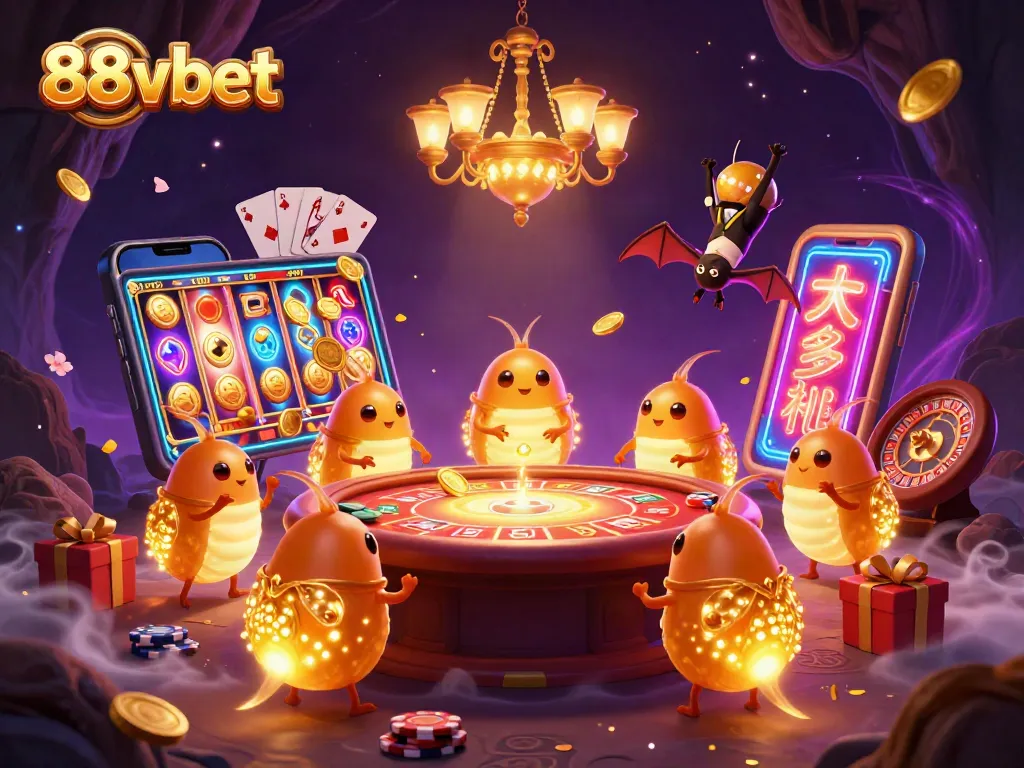Experience thrilling gameplay at 88vbet with glowworms lighting up the casino atmosphere.