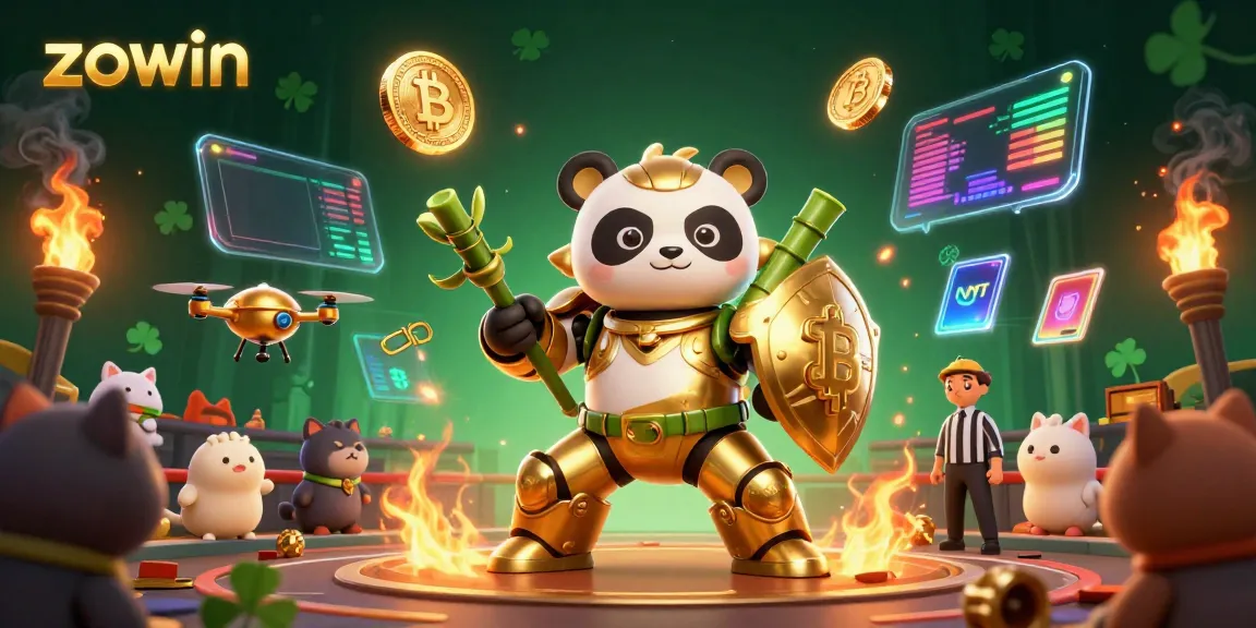Experience thrilling gaming action with ZOWIN's vibrant 3D casino scene filled with explosive rewards.
