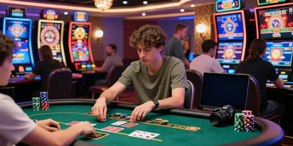 Engaging online casino experience at https://nbet.page/ with players enjoying interactive games and vibrant digital displays.