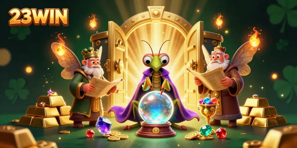 Experience thrilling wins at 23WIN with vibrant casino visuals and captivating characters.