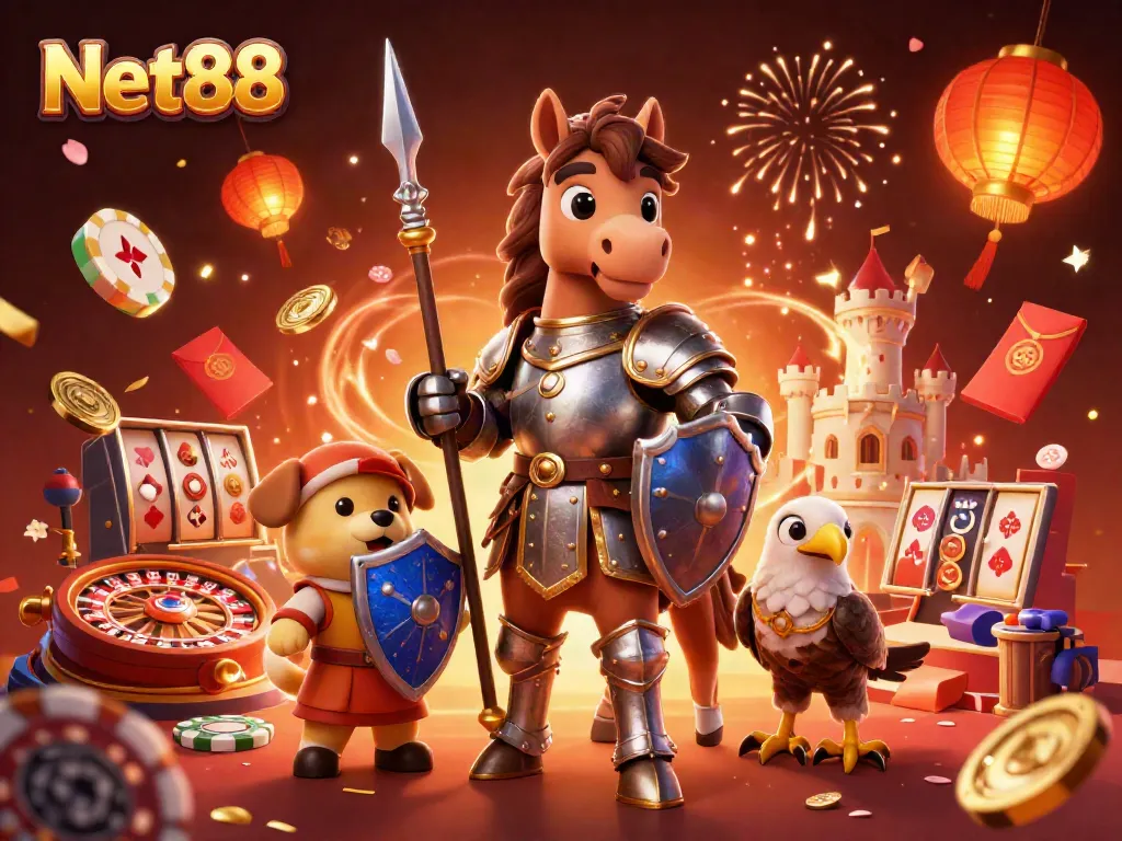 Experience thrilling gameplay at Net88 with engaging casino elements and dynamic characters.