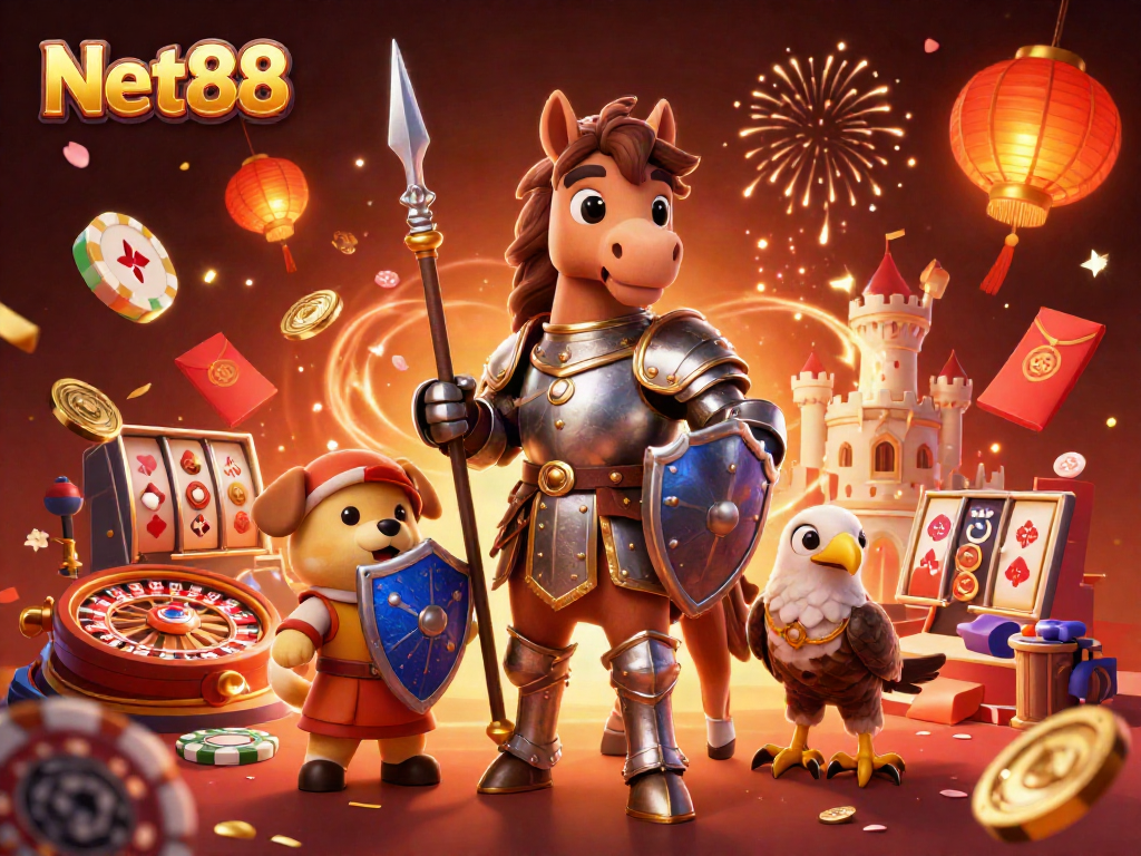 Experience thrilling gameplay at Net88 with engaging casino elements and dynamic characters.