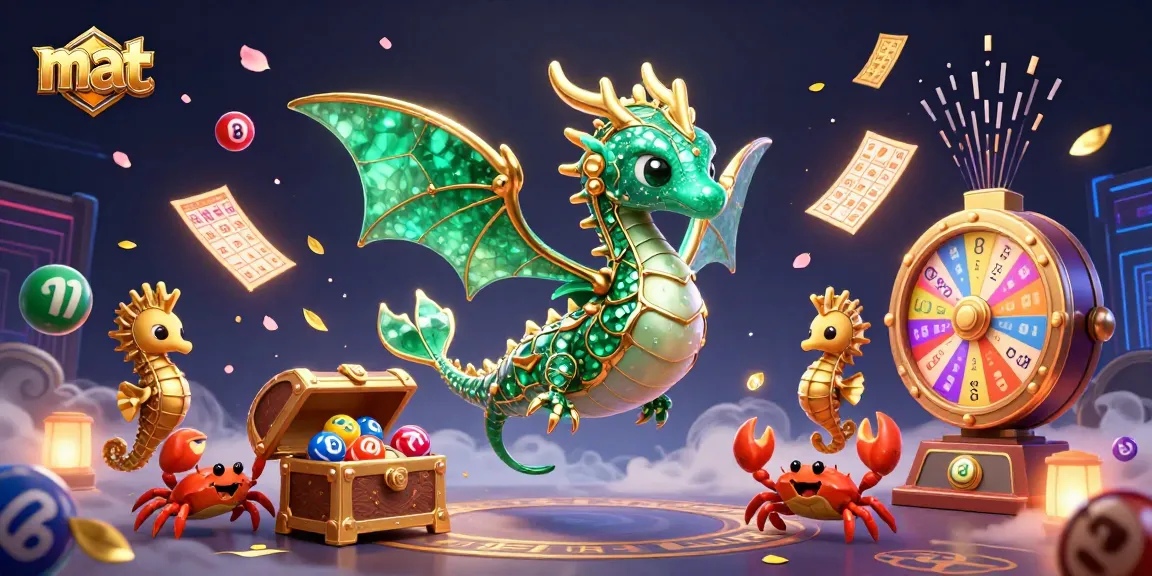 Engage with mat through a vibrant casino scene featuring a sea dragon and lottery elements.