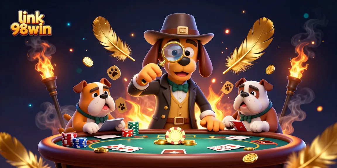 Experience thrilling bets with link 98win as a detective discovers poker treasures and clues.