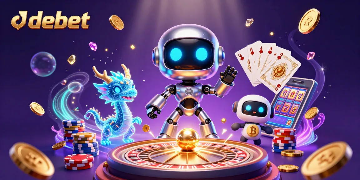 Experience winning with debet as vibrant 3D characters interact among glamorous casino elements.